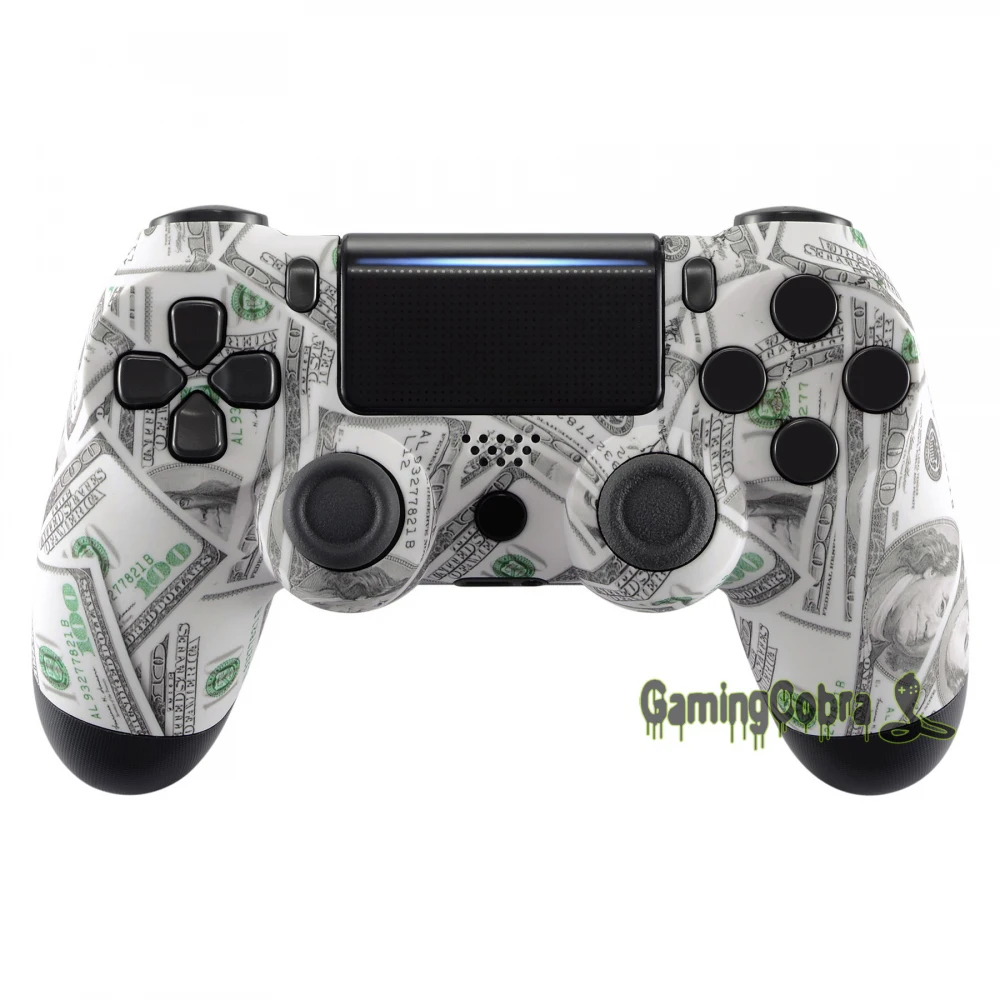 

100$ Patterned Soft Grip Top Custom Shell for PS4 Pro PS4 Slim Controller JDM-040 JDM-050 JDM-055 #SP4FS04
