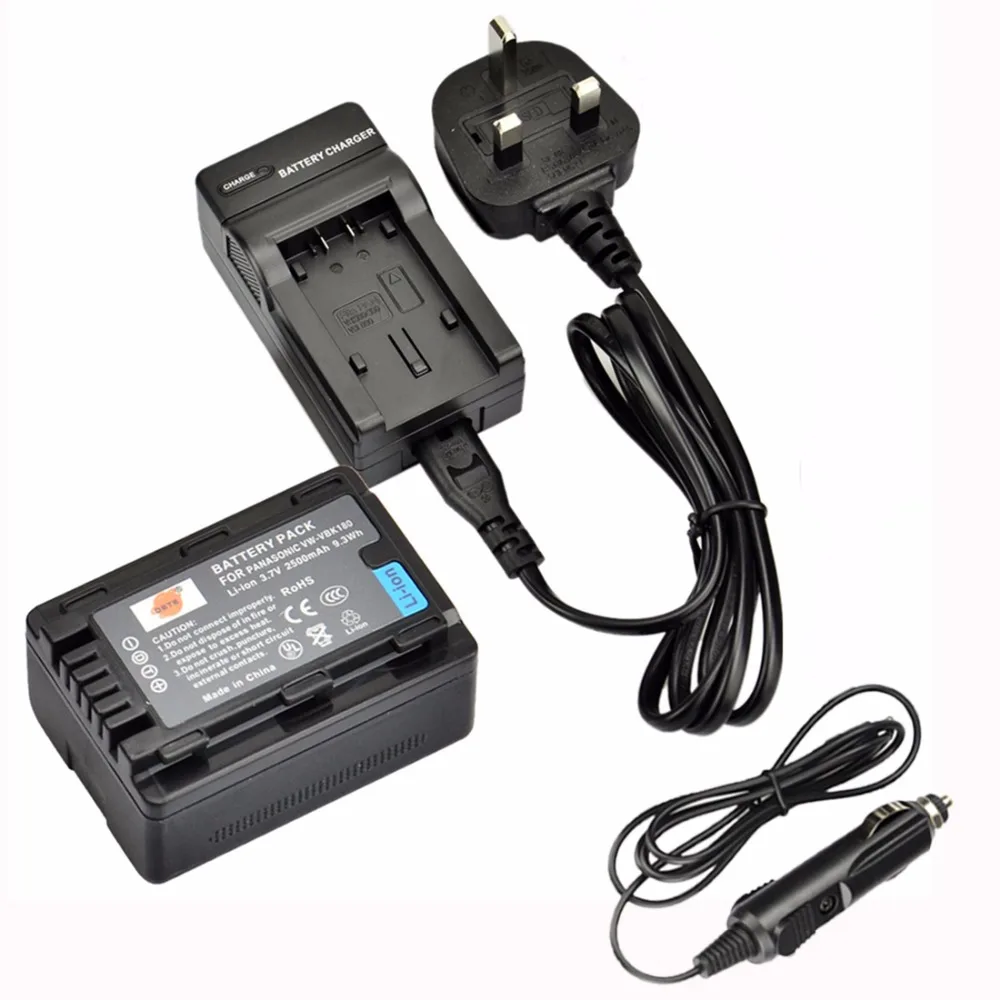 

DSTE VW-VBK180 Rechargeable Battery + Travel and Car Charger For Panasonic HDC-SD40GK HDC-SD60GK DR-SX1GK SDR-H85G HC-V700GK
