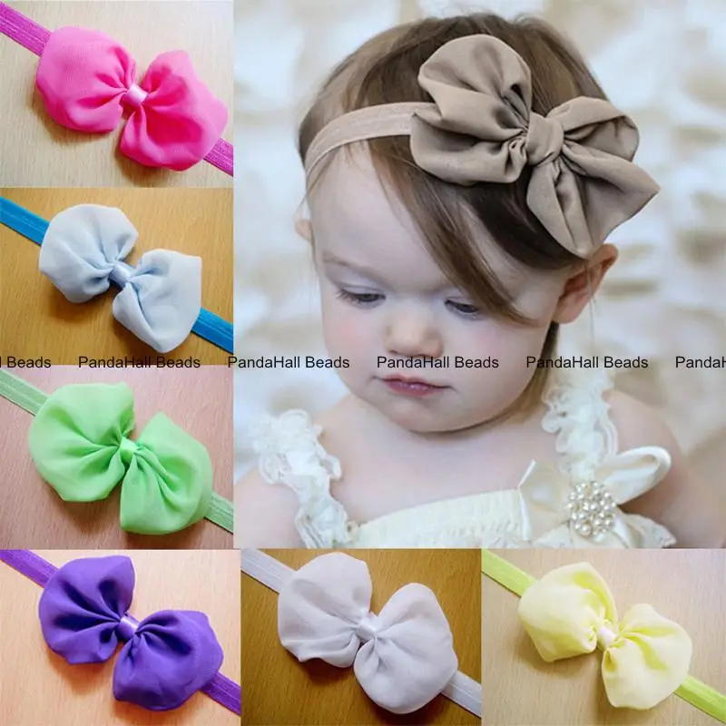 Elastic Baby Headbands, Baby Girl Headbands And Bows, Mixed Color