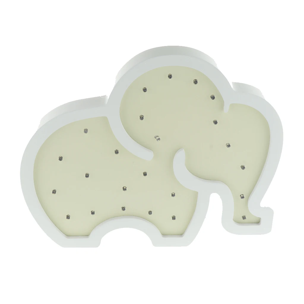 Decorative LED Elephant Night Lights Lamps Marquee Signs Letters for Baby Nursery Decorations Gifts for Children