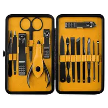 15 шт./компл. для бровей ножницы маникюрные ножницы акне иглы Ложка уха мертвых педикюр кожи Ножи с коробкой ногтей Книги по искусству набор инструментов