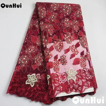 

HOT Selling high quality guipure lace fabric African cord lace fabric for nigerian France lace fabrics wedding dress lace