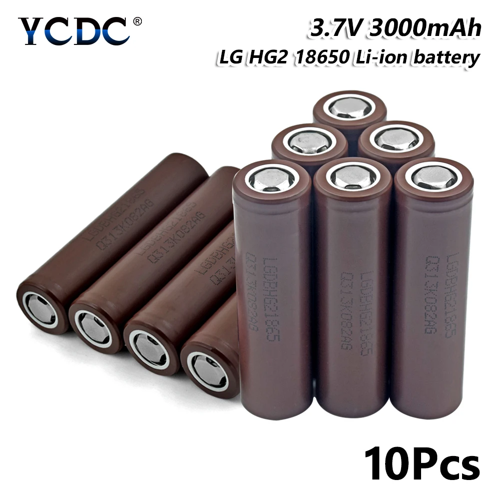 

18650-HG2 3.7V 3000mAh Battery Rechargeable Cell For Power Bank Torch X10 for Laser Pen LED Flash light Cell battery holder