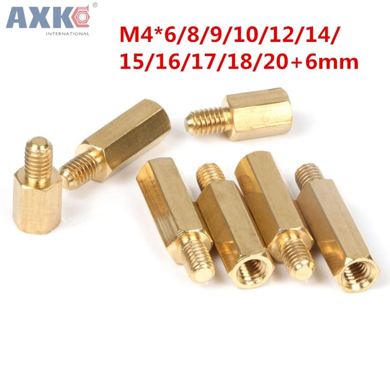 AXK M4 Male 6 8 9 10 12 14 15 16 17 18 20 мм x + женский медный противостоящий разделитель