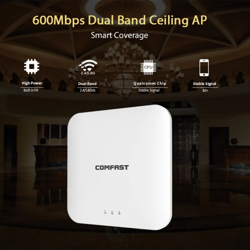 For Restaurants wifi cover solution 5Ghz 1750Mbps high power wireless wifi router 3pcs 600Mbps Dual band 3