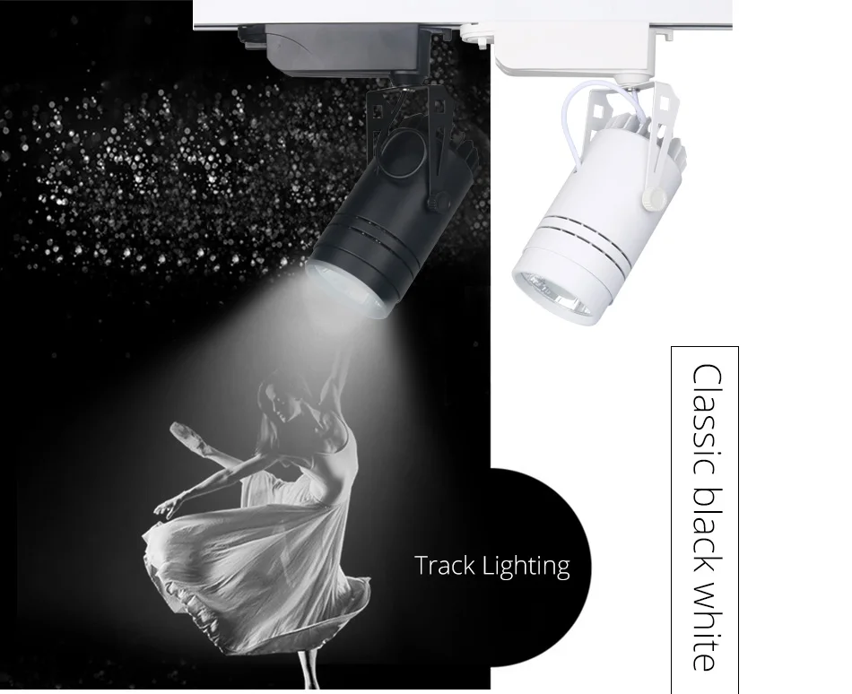 LED Track Light Modern Tracking Lighting For Clothing Shop Exhibition 15W COB Rail Ceiling Spotlights Lamp Store Rail Lights 1