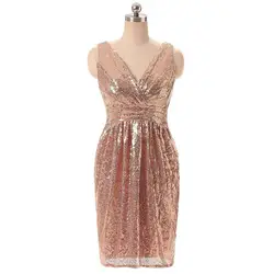 Распродажа, сексуальное женское блестящее платье с v-образным вырезом без рукавов, вечернее платье, платье для ночного клуба # YL