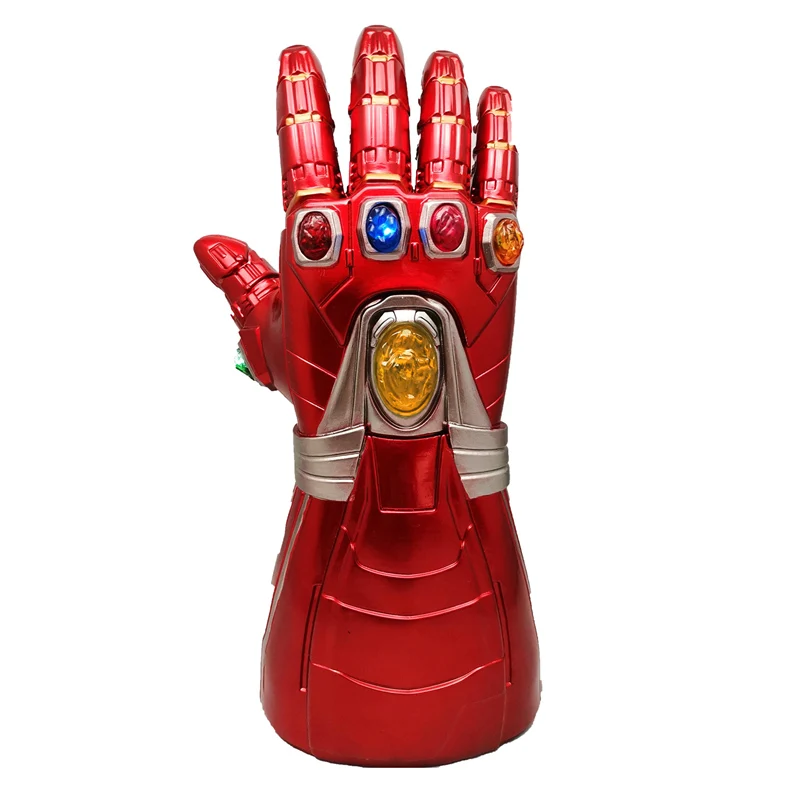 Yacn Infinity Gauntlet Железный человек перчатка костюм съемный лазерный Камень Рука Тони Старк маскарадный светильник - Цвет: Adult glove