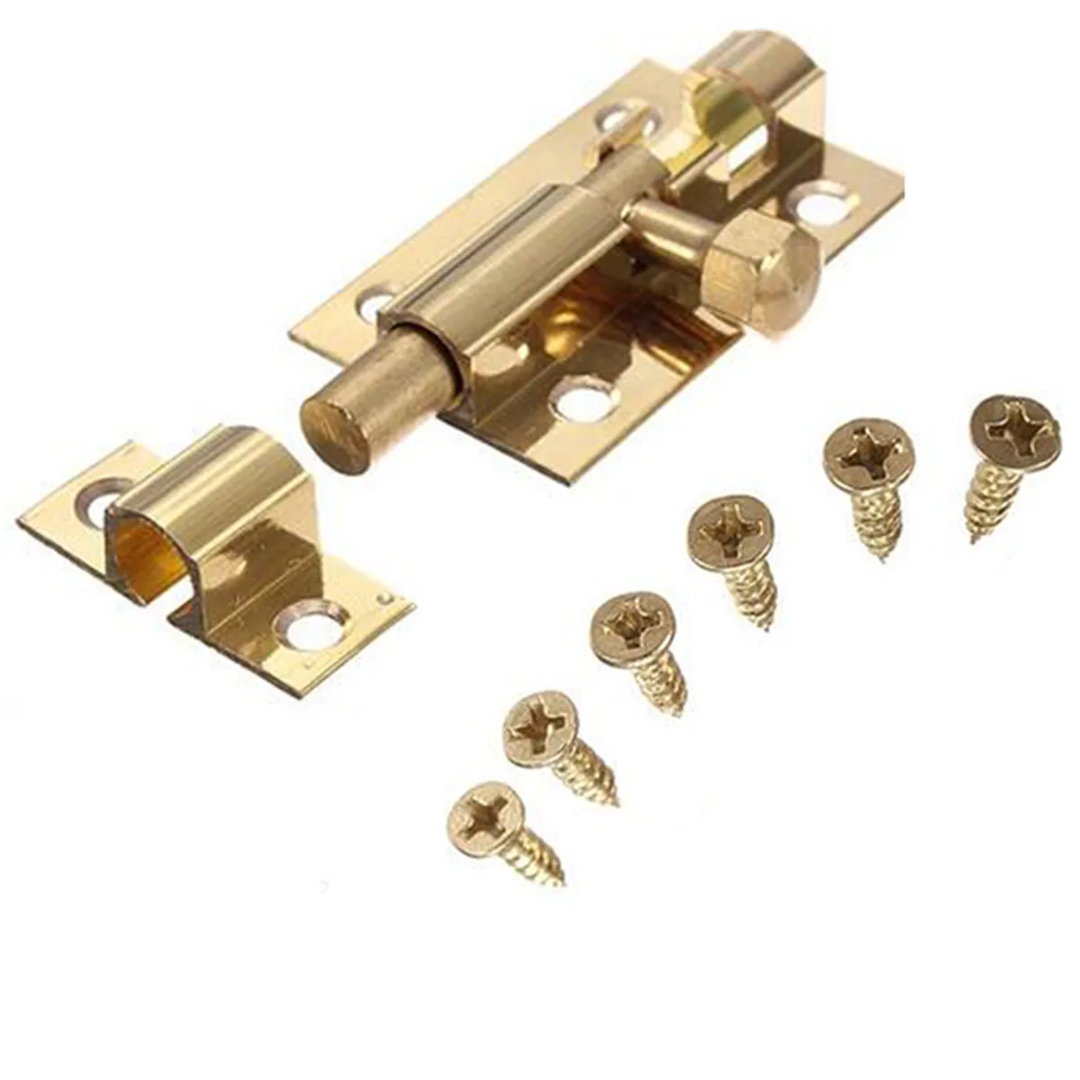 Niedrigsten Preis 1,5 zoll Messing Tür Rutsche Fangen Schloss Bolzen Latch Barrel Hause Sicherheit Hardware & Schraube