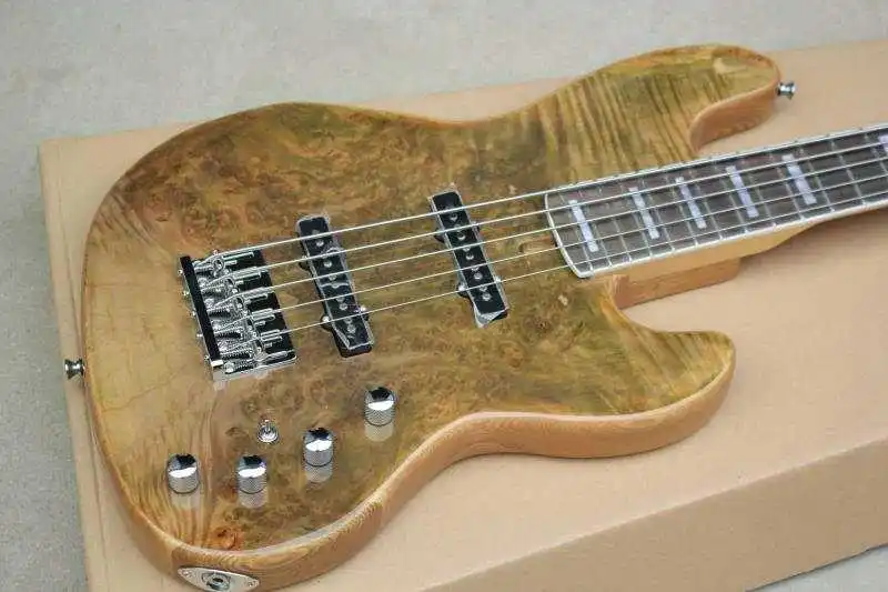

White wax xylophone body, high volume high power line five-string bass