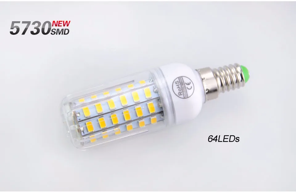 Высокая Мощность E14 5730SMD серия CFL10W-35 W Светодиодный прожектор 24-89Leds лампа больше яркости чем 2835/3014/5630/5050SMD1PCS