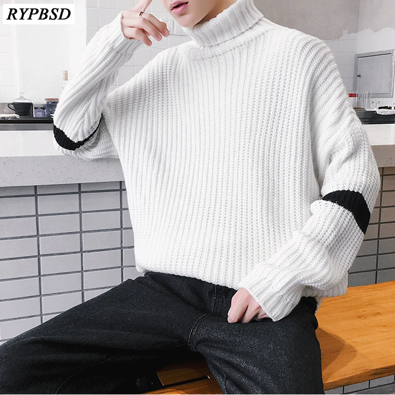 Autumn Winter 2019 New Thick Turtleneck for Men Loose Fashion High