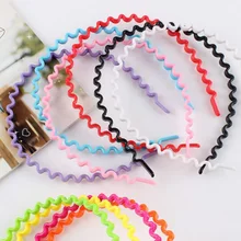 1 Pza para hombre y mujer herramientas de estilismo Unisex negro Simple pelo ondulado banda de aro banda de deporte banda para el cabello accesorios para el cabello(China)