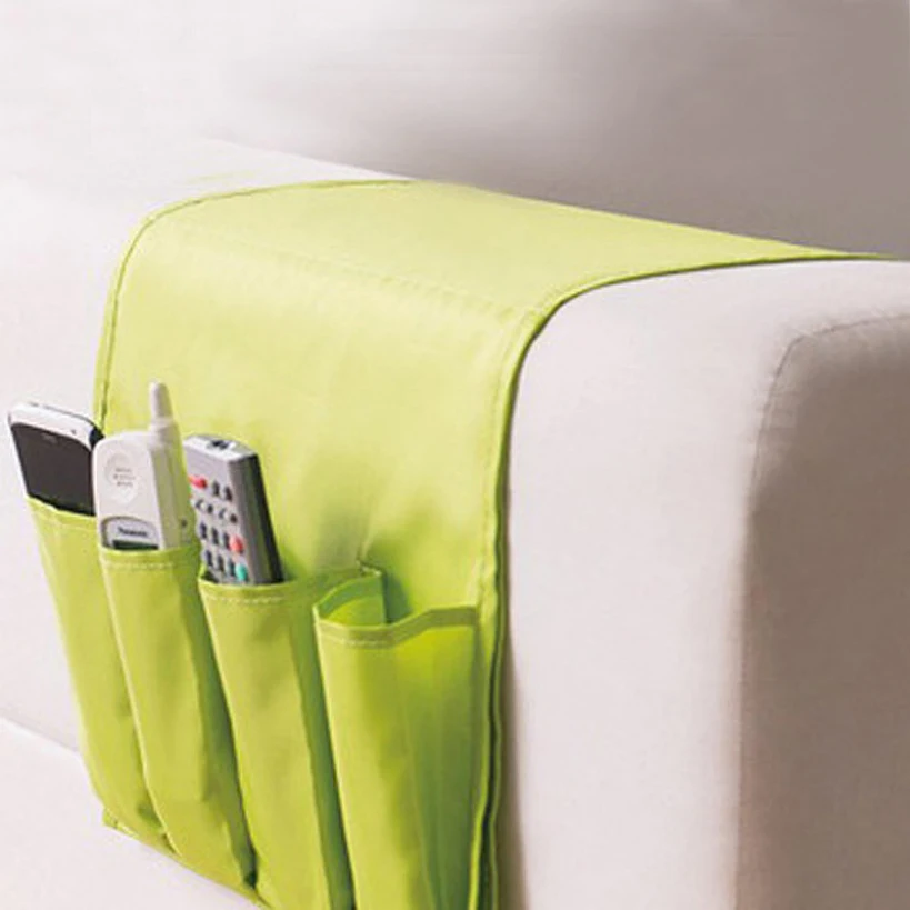 

2017 Sofa Sundries Organizer Fits Any Couch Or Chair Armrest 4 Pockets Controller Holder Storage Bags