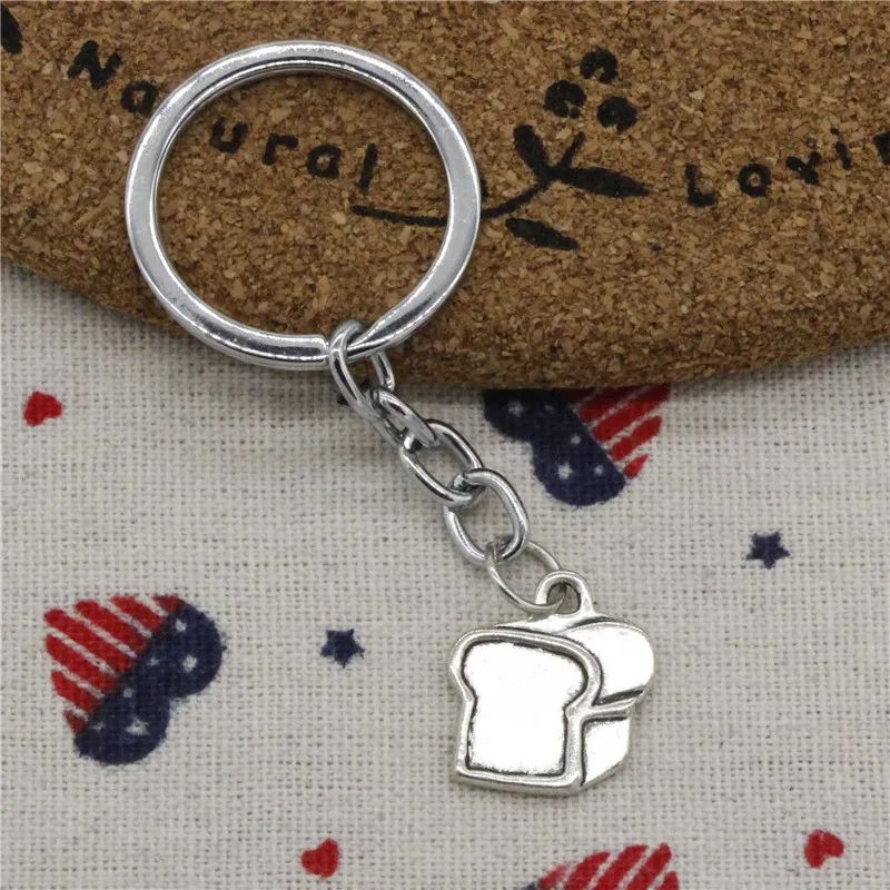 New Fashion bread 20*18mm Pendant KeyChain,DIY Jewelry Handmade Metal