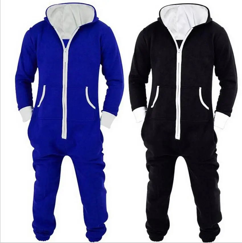 2017 Winter Men's Plus Size Home Pajamas One Piece Adult Onesie Mens