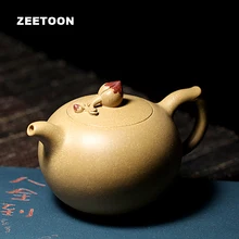 310 мл подлинный исинский Чайник Китайский Чайный набор кунг-фу Фиолетовый Глиняный Чайник чайный горшок зиша Шу Тао персиковый горшок винтажный домашний декор