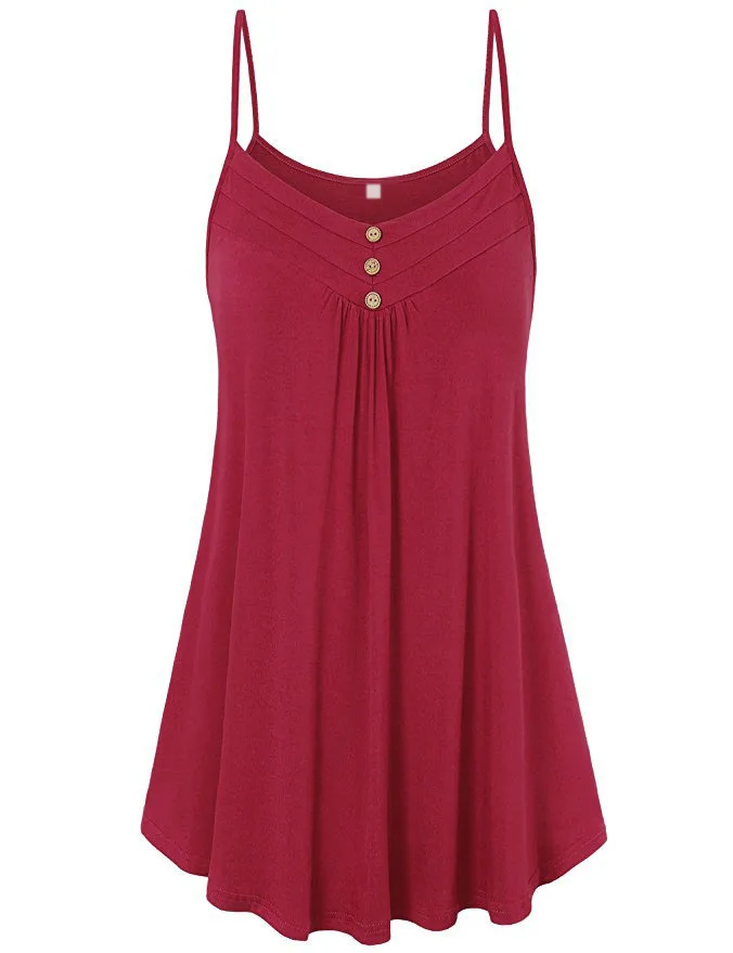 Мода дамы простой жилет Топ Спагетти ремень Cami Tank Strappy Camisole Топы