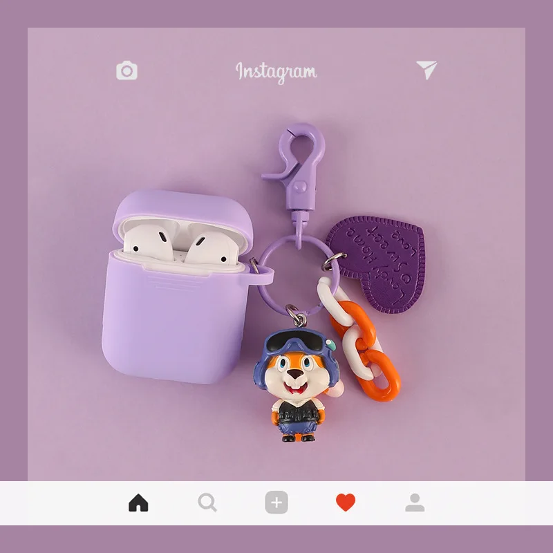 

Cute Cartoon Animal Astronaut Silicone Case For Apple Airpods 1 2 Accessories Protective Cover Bluetooth Earphone Key Ring Gifts