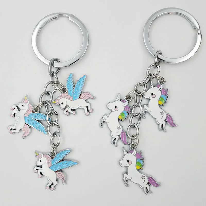 

unicorn keychain cute key ring for women cartoon key chain key holder creative portachiavi chaveiro llaveros bag charm