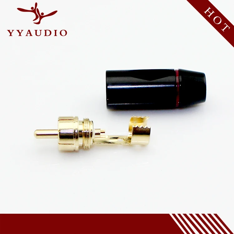 YYAUDIO 10 шт. RCA штекер аудио кабель Разъем Мужской адаптер для DIY|adapter rca|adapter connectoradapter