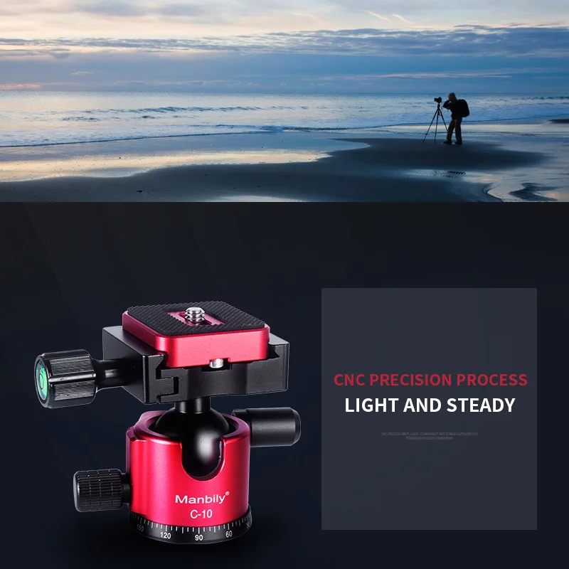 

Mini Metal Ballhead Tripod Ball Head Camera Holder Stand with Cold Shoe Adapter for Tripod/LED Monitor Stand DSLR Accessories