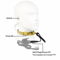 tyt th גרון טקטי Z מיקרופון Z003 אויר אוזניות Tube עם U94 PTT עבור שני הדרך רדיו Baofeng UV-5R UV-5X UV-82 TYT TH-UV8000D Retevis H777 (5)