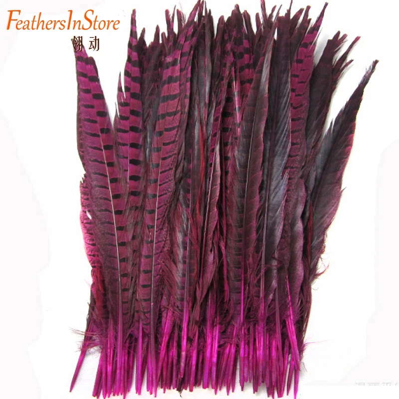 100 шт, 12-14 дюймов, 30-35 см, натуральное перьевое окрашенное перо фазана, 10 цветов на выбор