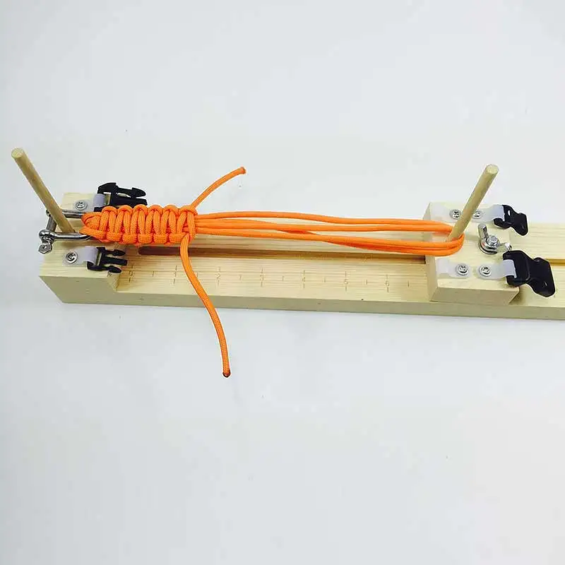 

DIY Jig Solid Wood Paracord Bracelet Maker Knitting Tool Knot Braided Parachute Cord Bracelet Weaving Tools YU-Home