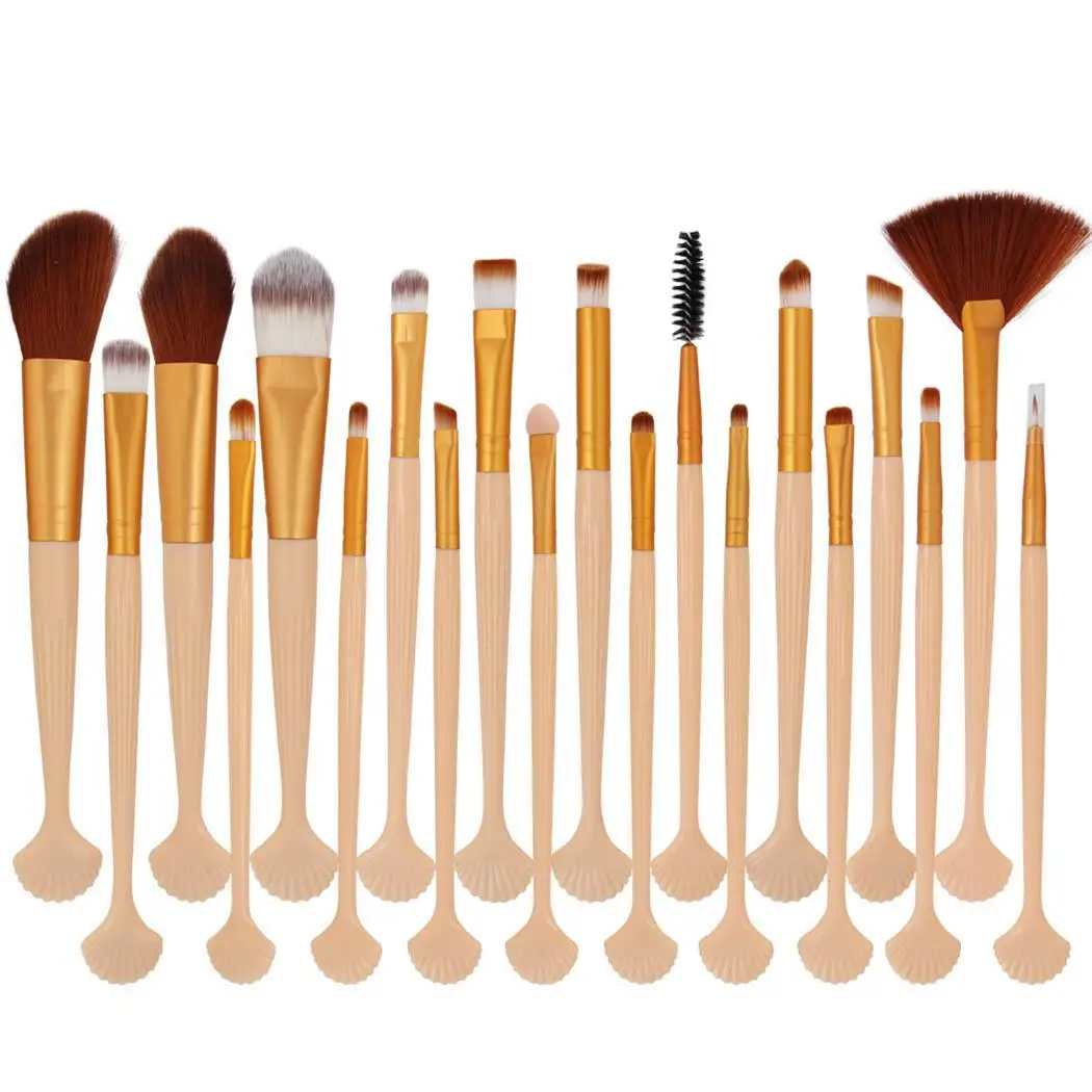 20pcs As Shell Correctors Eyeshadow Face Foundation Brushes Makeup Home Salon Tools etc Set Travel Brush 20PCS Lips Picture |