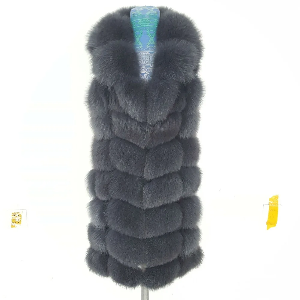 

fox fur vest outerwear fur overcoat long design lapel -neck sweater waistcoat women's natural the