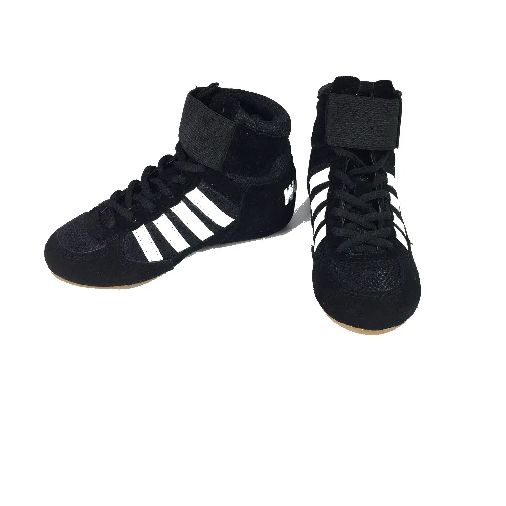 Boxing shoes High waist boxing shoes Sanda Fighting Wrestling Martial Arts Cow tendon sole leather breathable Martial Arts Shoes Wrestling Boots