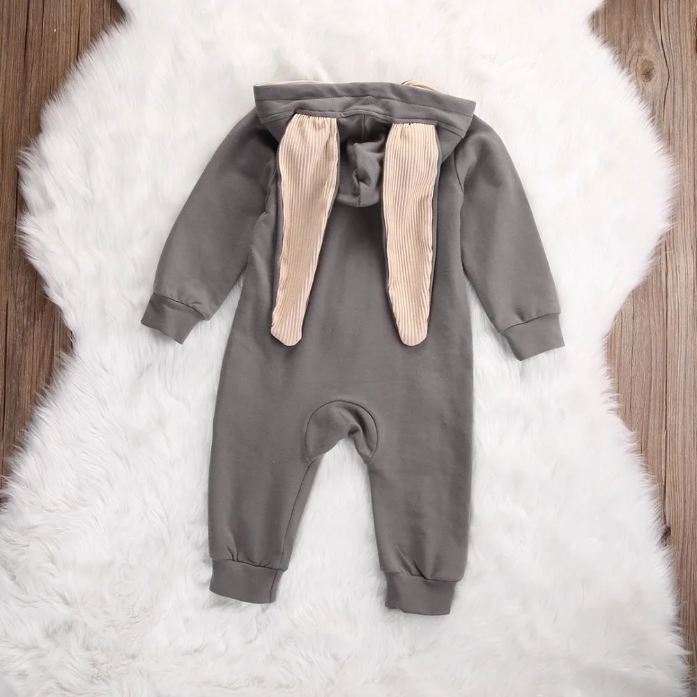 Recién Nacido Bebé Niño Ropa Linda 3D Conejito Del Oído Otoño Invierno Cálido Bebes Mamelucos de Una Pieza Del Mameluco Del Mono Playsuit ^ Recién Nacido Bebé Niño Ropa Linda 3D Conejito Del Oído Otoño Invierno Cálido Bebes Mamelucos de Una Pieza Del Mameluco Del Mono Playsuit ^