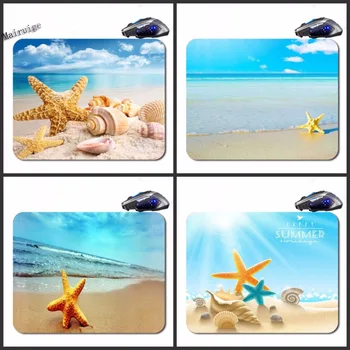 

Mairuige Seashells On The Beach Best Price Black Rubber Print Mouse Mat Laptop Computer Gaming Mice Pads For Optical Laster Mats