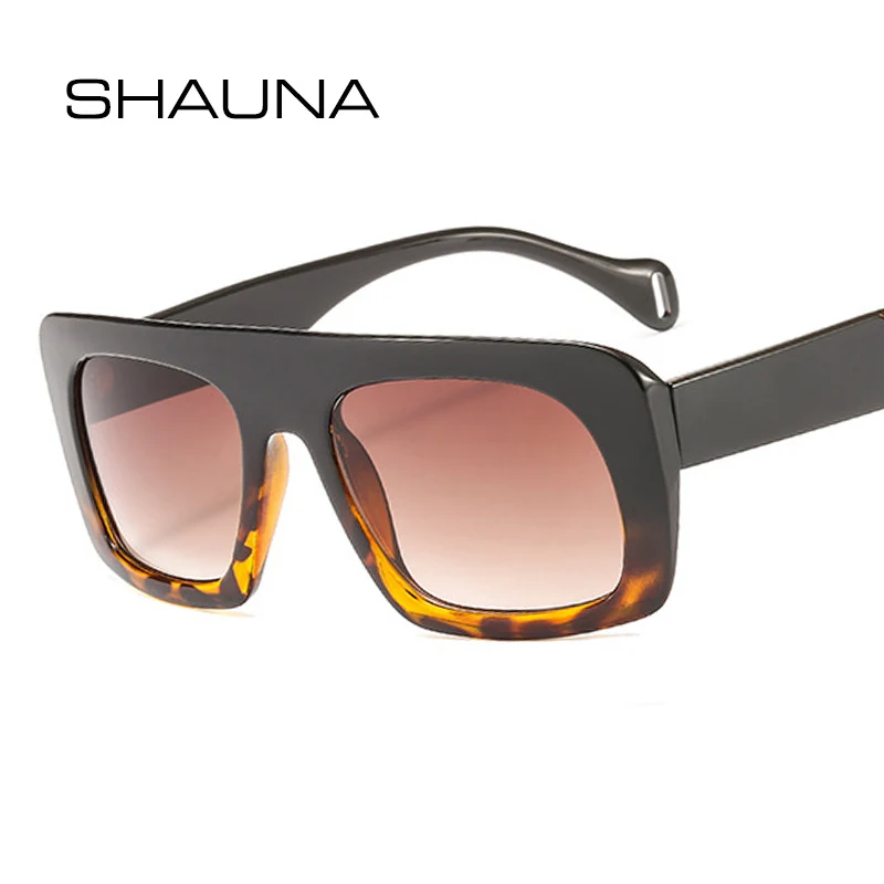 SHAUNA Fashion Rectangle Sunglasses Women Brand Designer Double Colors Retro Gradient Shades Men