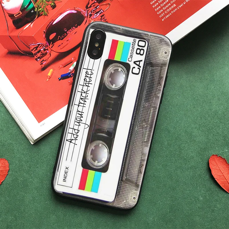 

Vintage Retro Audio cassette Phone Case For Apple IPhone X 8Plus 8 7Plus 7 6SPlus 6s 6Plus 6 Se 5s 5 Soft Silicone Cover Shell