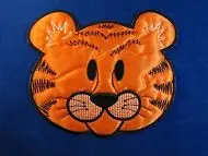 Изготовленная на заказ Высококачественная нашивка с вышитой мордочкой тигра, нашивка для вышивки на заказ по низкой цене