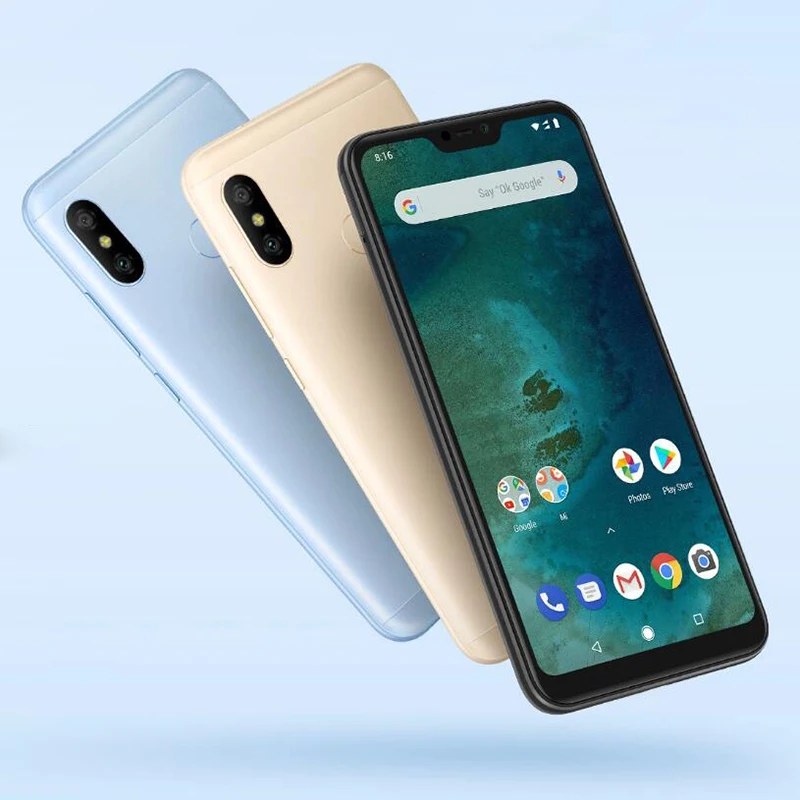 Глобальная версия Xiaomi Mi A2 Lite, 4 Гб ОЗУ, 64 Гб ПЗУ, мобильный телефон Snapdragon 625, четыре ядра, 5,84 дюймов, 19:9, полный экран, двойная камера ai