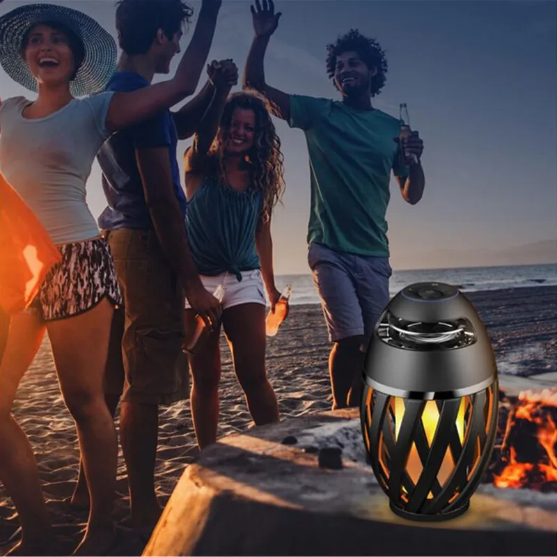 Bluetooth динамик USB светодиодные лампы пламени Открытый Портативный Led пламя