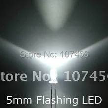 1000 шт/партия! 5 мм мигающий белый светодиодный(10000 mcd) 5 мм светодиод 5 мм мигающий белый светодиодный