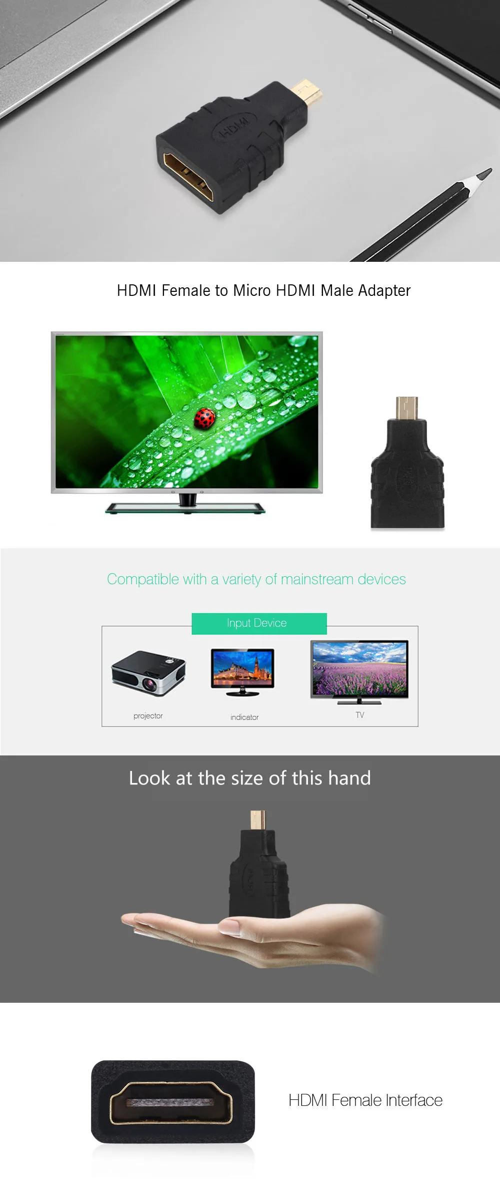 Переходник HDMI для Micro HDMI