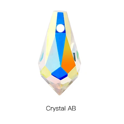 5 шт./лот Ангел стеклянный кристалл в форме слезы кулон создание женское ожерелье кулон платье украшения аксессуары кулон бусины без шеи - Цвет: Crystal AB