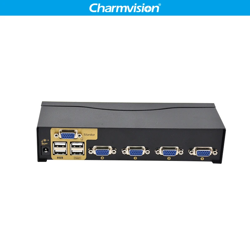 Charmvision UK401R 4 порта ПК Хост usb-хаб KVM переключатель мультикомпьютер USB2.0 концентратор KVM коммутатор с пультом дистанционного управления клавиатура мышь