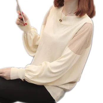 

Batwing Sleeve Women Sweater And Pullovers 2018 O-Neck Short Autumn Winter Sweater Pullovers Loose Lace Knitwear Warm TopsCQ2742