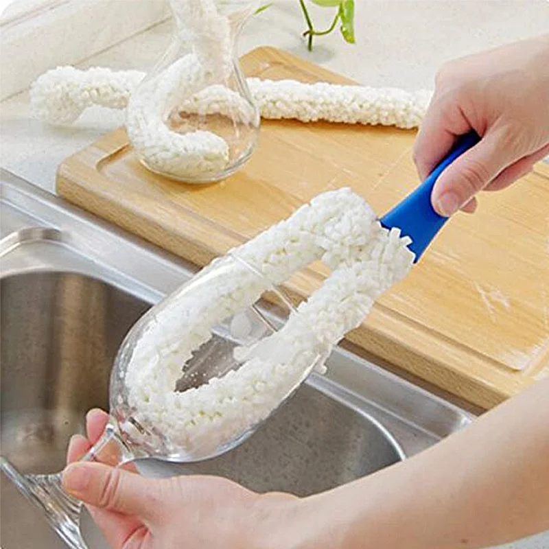 

Multi-function Cleaning Brush Long Handle Sponge Flexible Bottle Scourer Tools
