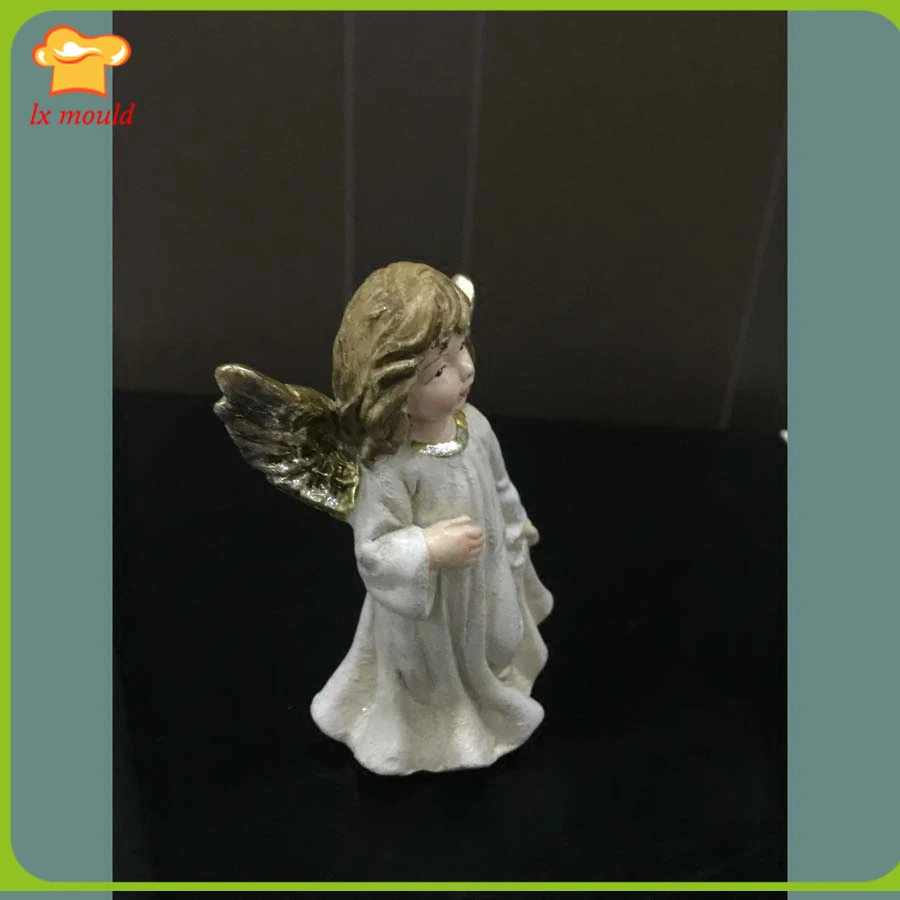 3D девушка силиконовая форма с изображением Ангела крыло моделирование сахарные конфеты