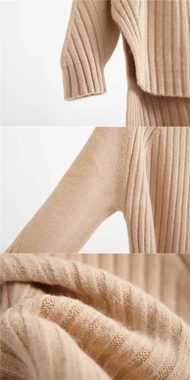 Vangull Turtleneck Women Sweater Winter Warm Female Jumper Thick Christmas Sweaters Ribbed Knitted Pullover Top Pull Hiver Femme