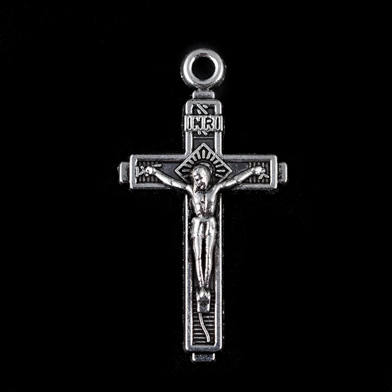 

10pcs/lot Charms Cross Antique Silver Color Cross Charms Pendants For Bracelets Cross Charms Connector Wholesale 29*15*2mm