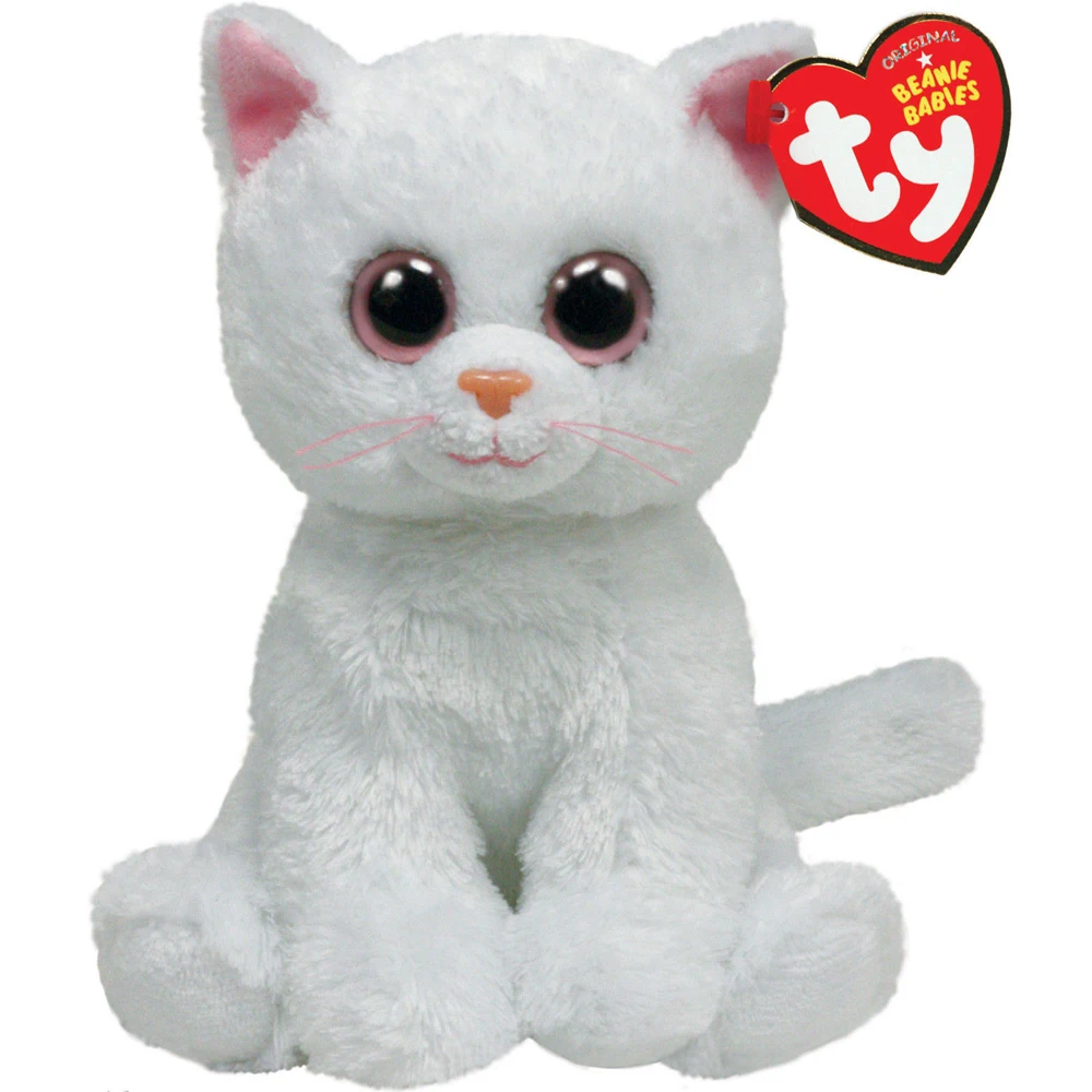 Pyoopeo Ty Beanie Babies 6" 15cm Bianca the White Cat Plush Regular