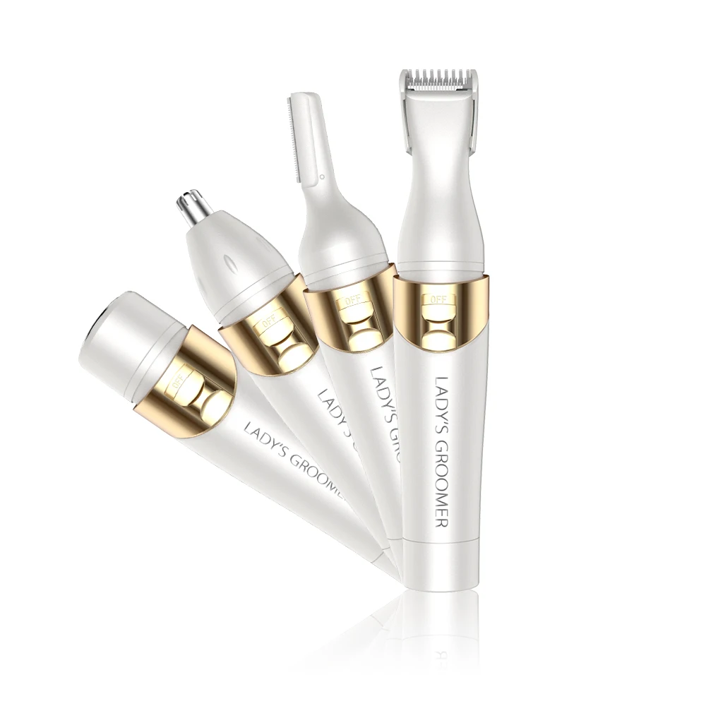 

Mini portable 4 in 1 Lady shaver Multi-function hair removal device Professional design eyebrow shaping facial shavers Epilator